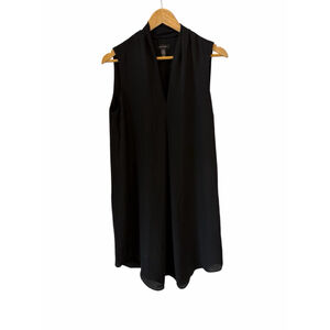 Stork & Babe Black Sleeveless Maternity Dress Medium Open Front Knee Length